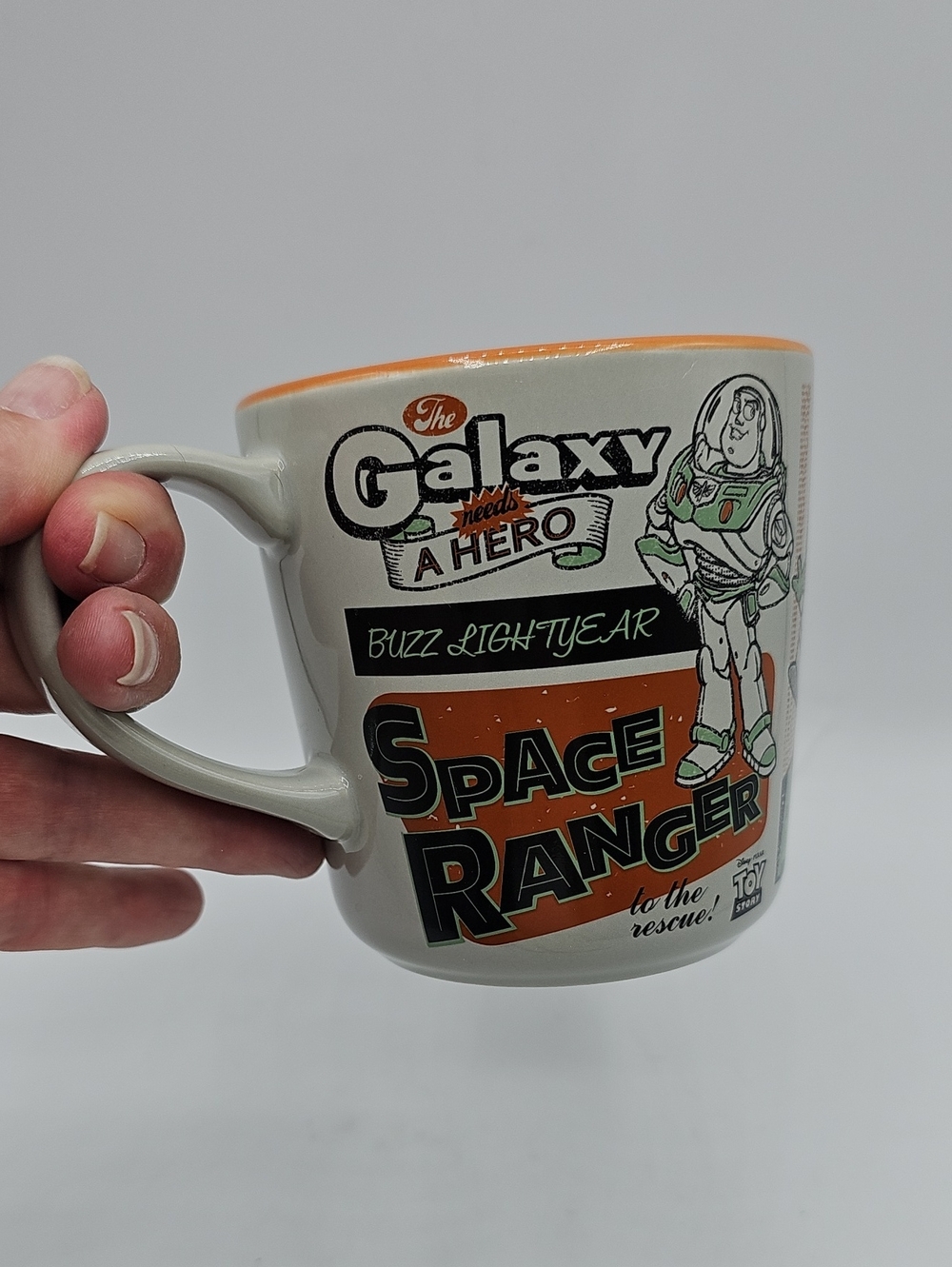 Disney Store Pixar Buzz Lightyear Space Ranger Aliens Coffee Mug Cup Toy Story